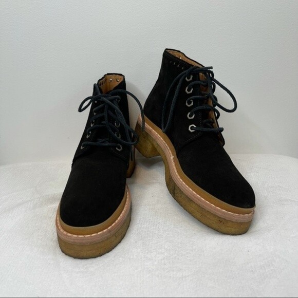 Maison Martin Margiela Shoes - Maison Margiela Gum Platform Suede Ankle Boots